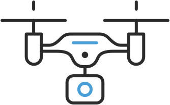 Aerial drone line drawing.