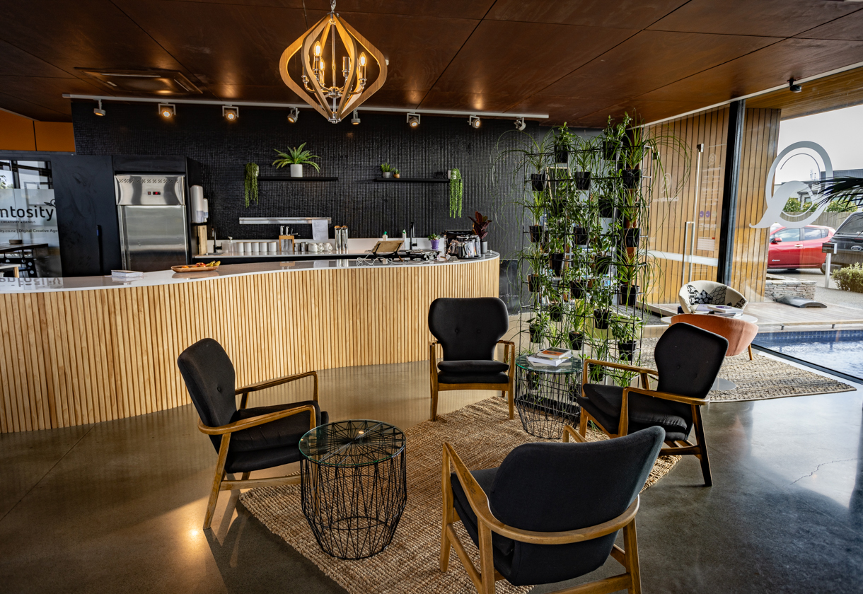 Reception area of Zero360 Tauranga office.